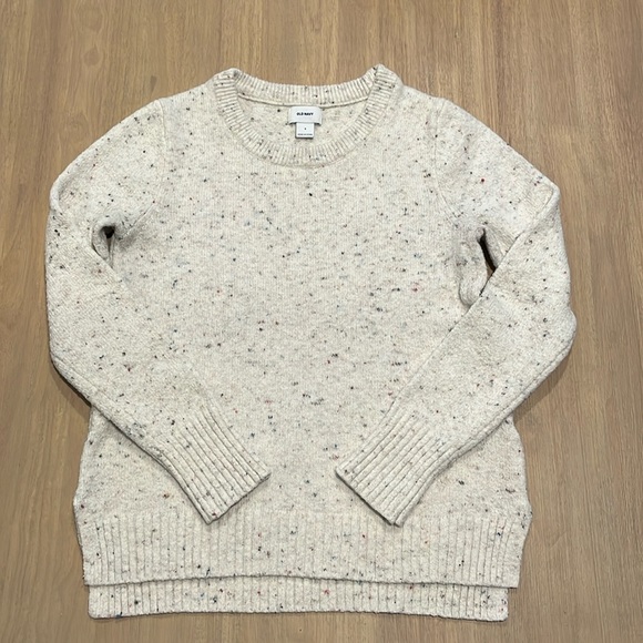 Old Navy Sweaters - Old Navy Cream Oatmeal Confetti Cozy Sweater Size Small